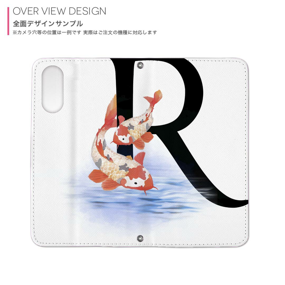 Google Pixel5 ケース 専用 ケース カバー 手帳型 マグネット式 ピタッと閉まる レザーケース pixel 5 カード収納 ポケット igcase 019460 フォント 文字 r アルファベット