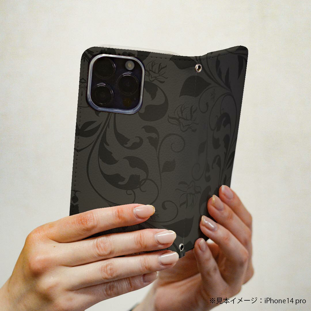 Google Pixel 8a 用 手帳型 ケース カバー ピクセル8a pixel8a 対応 ケース カバー 手帳型 マグネット式 ピタッと閉まる レザーケース カード収納 ポケット igcase 000417 ペイズリー　ダマスク　花