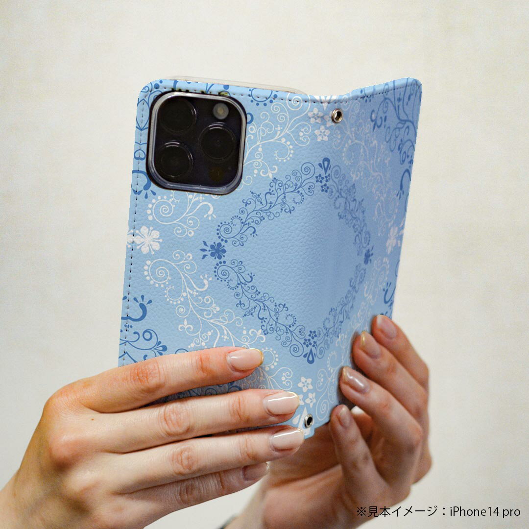 Galaxy A53 5G 用 スマホカバー SC-53C / SCG15 共通対応 ケース カバー 手帳型 マグネット式 ピタッと閉まる レザーケース カード収納 ポケット 000799 花　リーフ