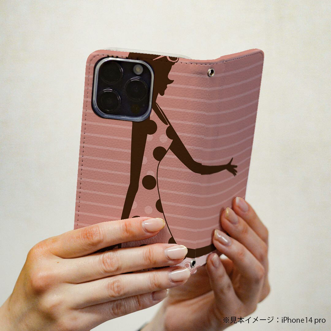 Google Pixel 8a 用 手帳型 ケース カバー ピクセル8a pixel8a 対応 ケース カバー 手帳型 マグネット式 ピタッと閉まる レザーケース カード収納 ポケット igcase 000836 ダマスク　ピンク　女の子