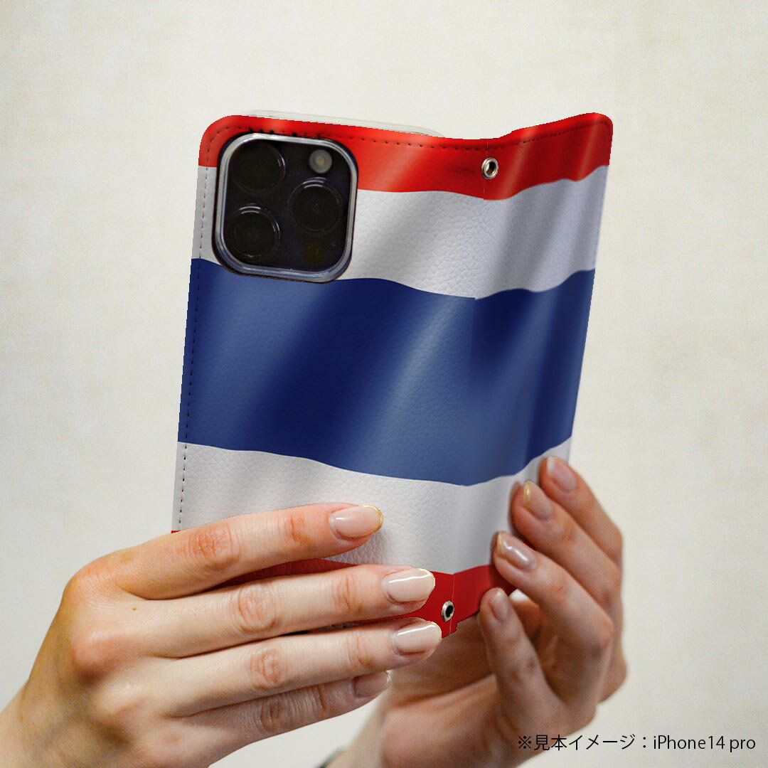 Galaxy Note8 SC-01K ギャラクシー ノートエイト sc01k 専用 ケース カバー 手帳型 マグネット式 ピタッと閉まる レザーケース カード収納 ポケット igcase 001195 タイ　国旗