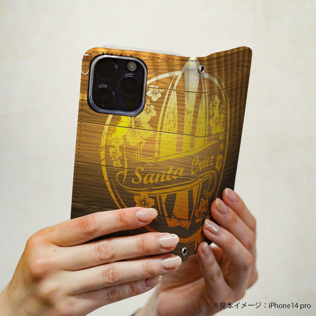 Galaxy A32 SCG08 専用 ケース カバー 手帳型 scg08 マグネット式 ピタッと閉まる レザーケース カード収納 ポケット igcase 001230 サーフィン　ハワイ