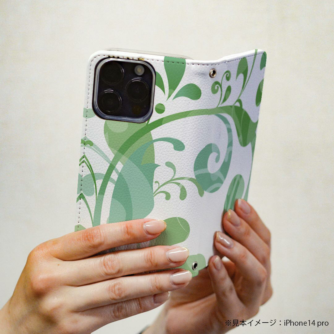 Galaxy A25 用 SC-53F / SCG33 共通対応 ケース カバー 手帳型 マグネット式 ピタッと閉まる レザーケース ギャラクシーa25 5G カード収納 ポケット igcase 001340 草木