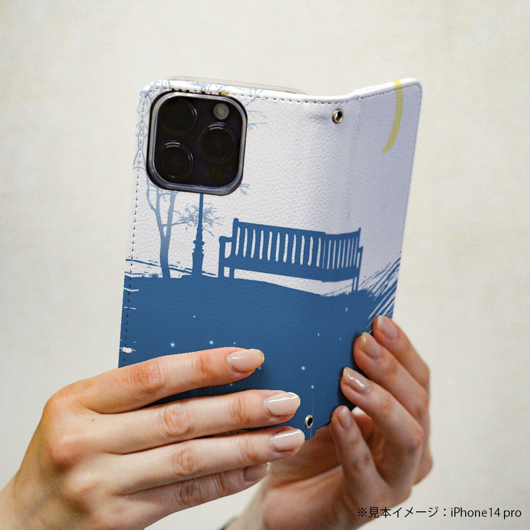 Xperia 5 V 用 SO-53D / SOG12 共通対応 ケース 手帳型 001491 雪　冬