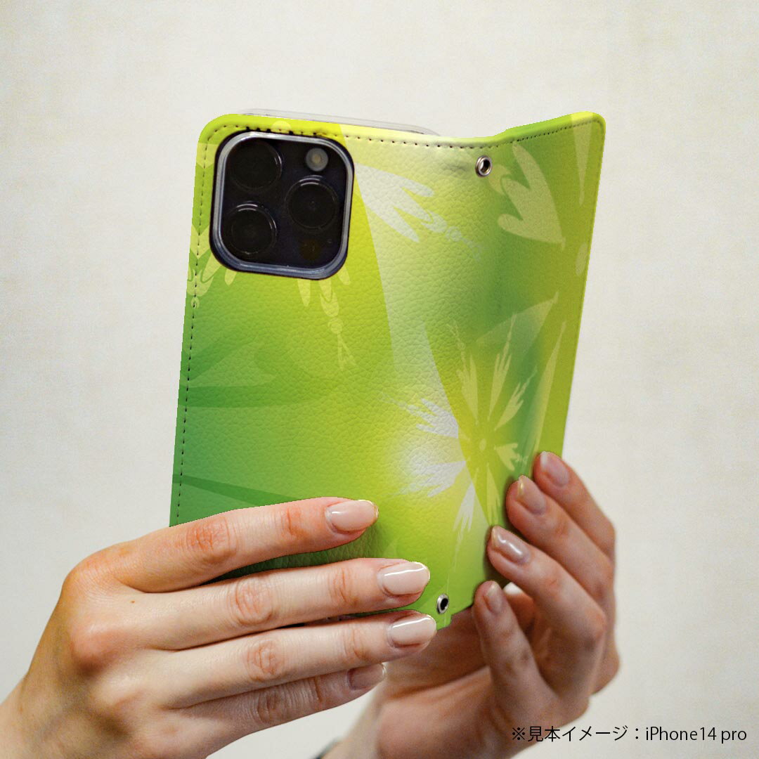 Pixel 3XL Google pixel3xl グーグル ピクセル3XL 専用 ケース カバー 手帳型 マグネット式 ピタッと閉まる レザーケース カード収納 ポケット igcase 001854 花　　緑