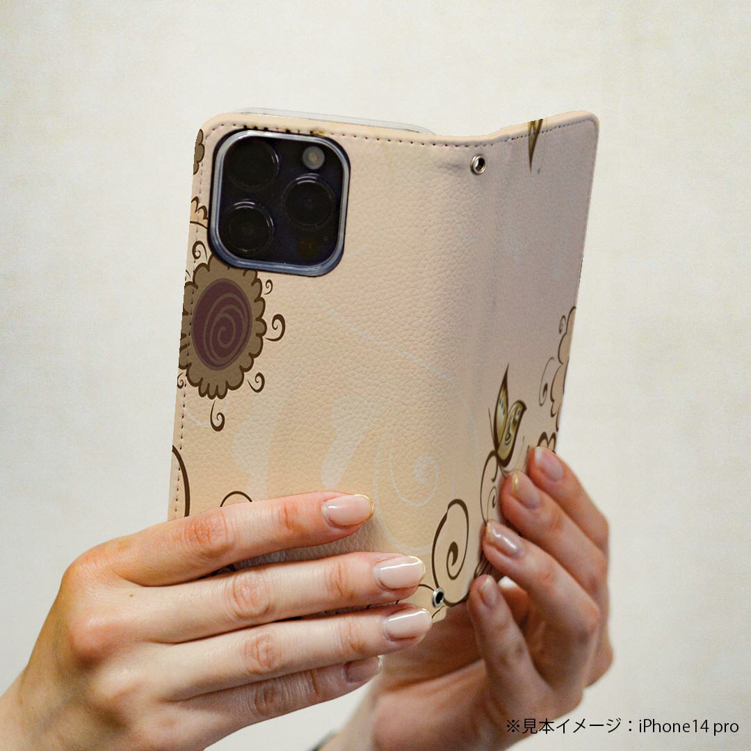 Pixel 8 用 スマホカバー ケース カバー 手帳型 マグネット式 ピタッと閉まる レザーケース カード収納 ポケット 001884 花　　レトロ