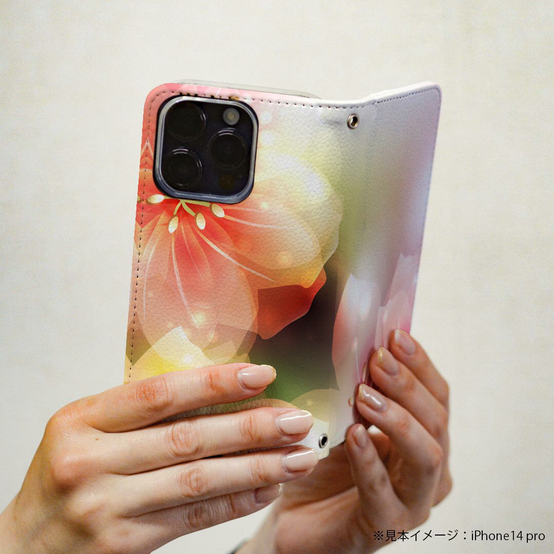 AQUOS PHONE ZETA SH-06E アクオスフォンゼータ 専用 ケース カバー 手帳型 マグネット式 ピタッと閉まる レザーケース sh06e カード収納 ポケット igcase 001990 花　　カラフル