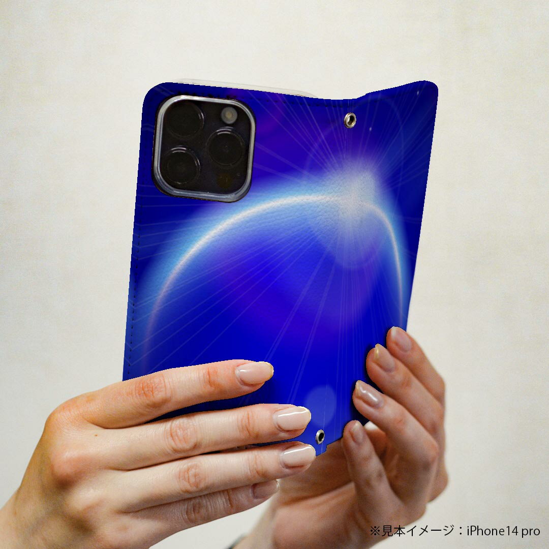 Xperia XZ1 SO-01K エクスペリア XZ1 専用 ケース カバー 手帳型 マグネット式 ピタッと閉まる レザーケース so01k カード収納 ポケット igcase 002218 宇宙　青　シンプル