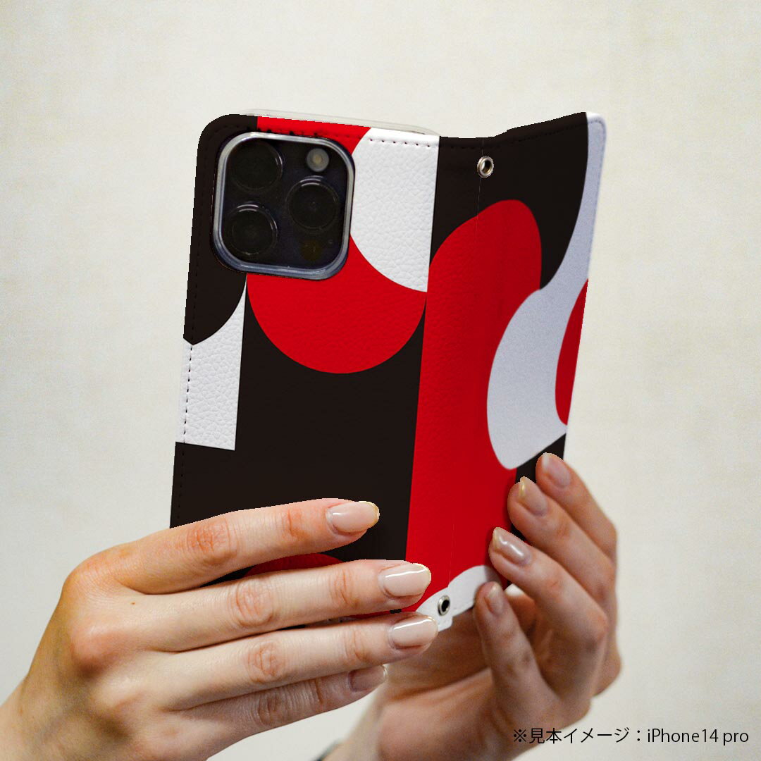 Galaxy S9 SC-02K ギャラクシー 専用 ケース カバー 手帳型 マグネット式 ピタッと閉まる レザーケース sc02k カード収納 ポケット igcase 002468 模様　赤　黒　白