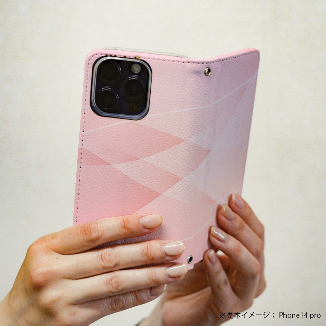 Arrows We F-51B FCG01 用 スマホカバー f51b ケース カバー 手帳型 マグネット式 ピタッと閉まる レザーケース カード収納 ポケット 002478 ピンク　シンプル