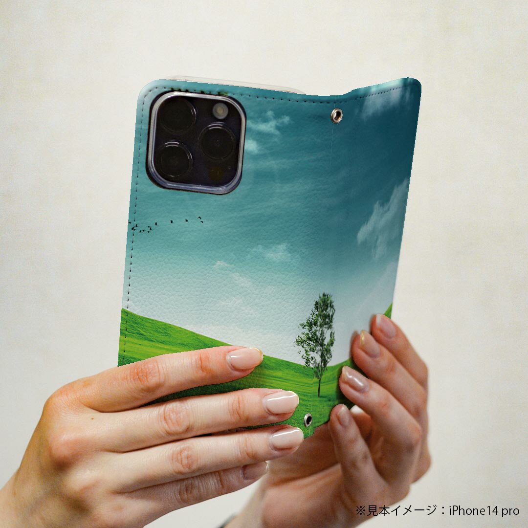 Xperia 10 VII 用 スマホカバー SO-52F / SOG16 / XQ-FE44 共通対応 ケース カバー 手帳型 マグネット式 ピタッと閉まる レザーケース カード収納 ポケット 002526 景色　風景　写真