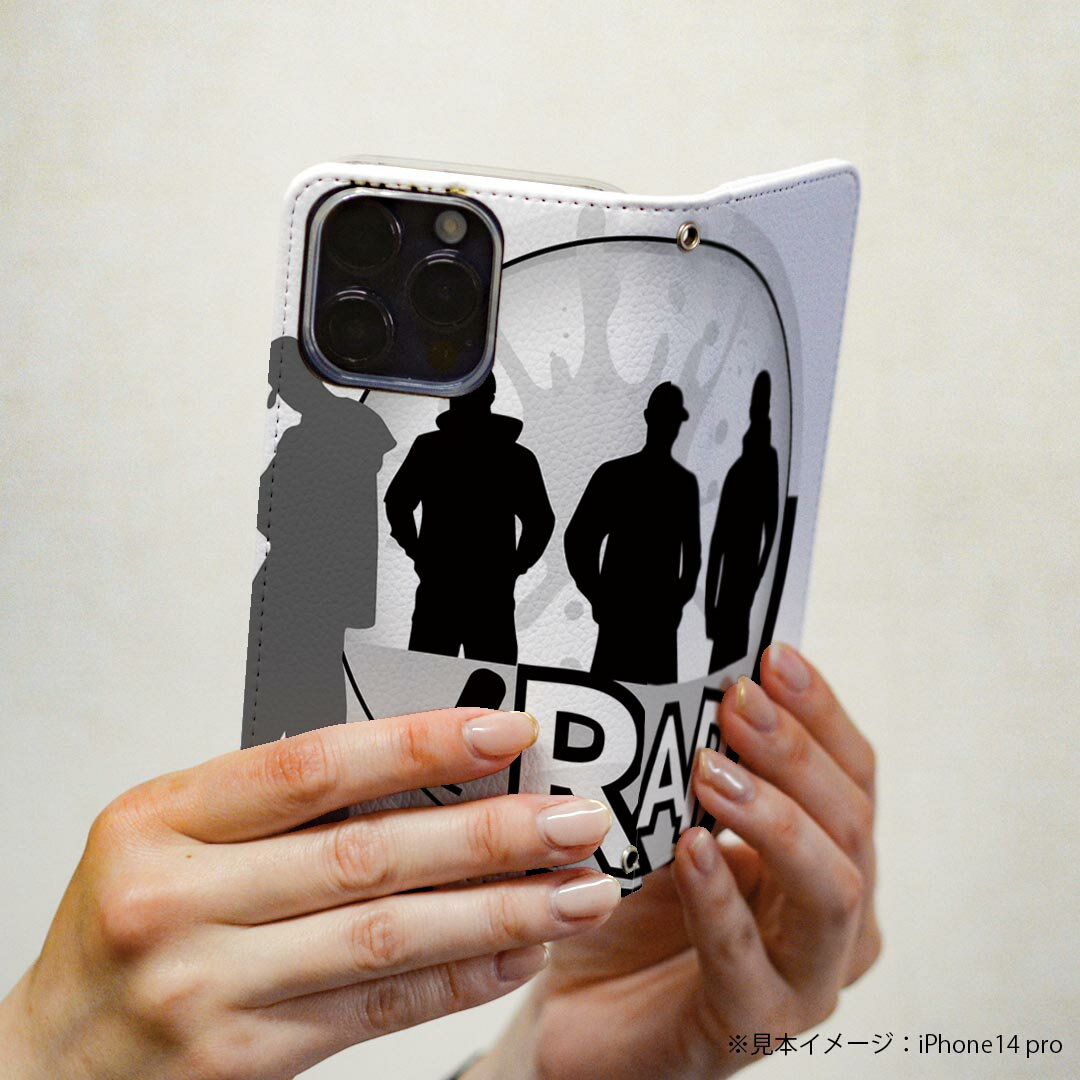 Galaxy A23 5G 用 スマホカバー SC-56C / SCG18 共通対応 ケース カバー 手帳型 マグネット式 ピタッと閉まる レザーケース カード収納 ポケット 002627 音楽　ラップ　人物