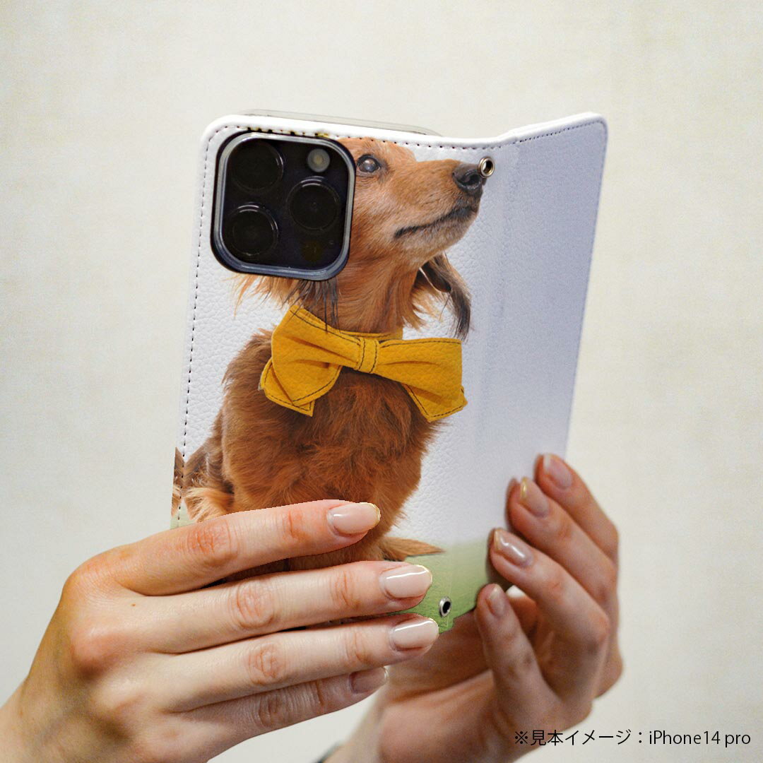 iPhone14plus 6.7 インチ 専用 各キャリア iPhone14 plus プラス 専用 ケース カバー 手帳型 マグネット式 ピタッと閉まる レザーケース カード収納 ポケット igcase 002852 犬　動物　写真