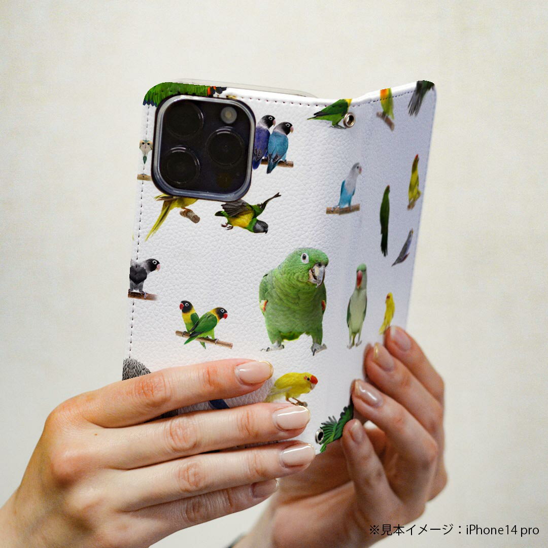 Galaxy A55 5G 用 手帳型ケース SC-53E / SCG27 共通対応 カバー 手帳型 マグネット式 ピタッと閉まる レザーケース sc53e カード収納 ポケット igcase 003163 鳥　動物　写真