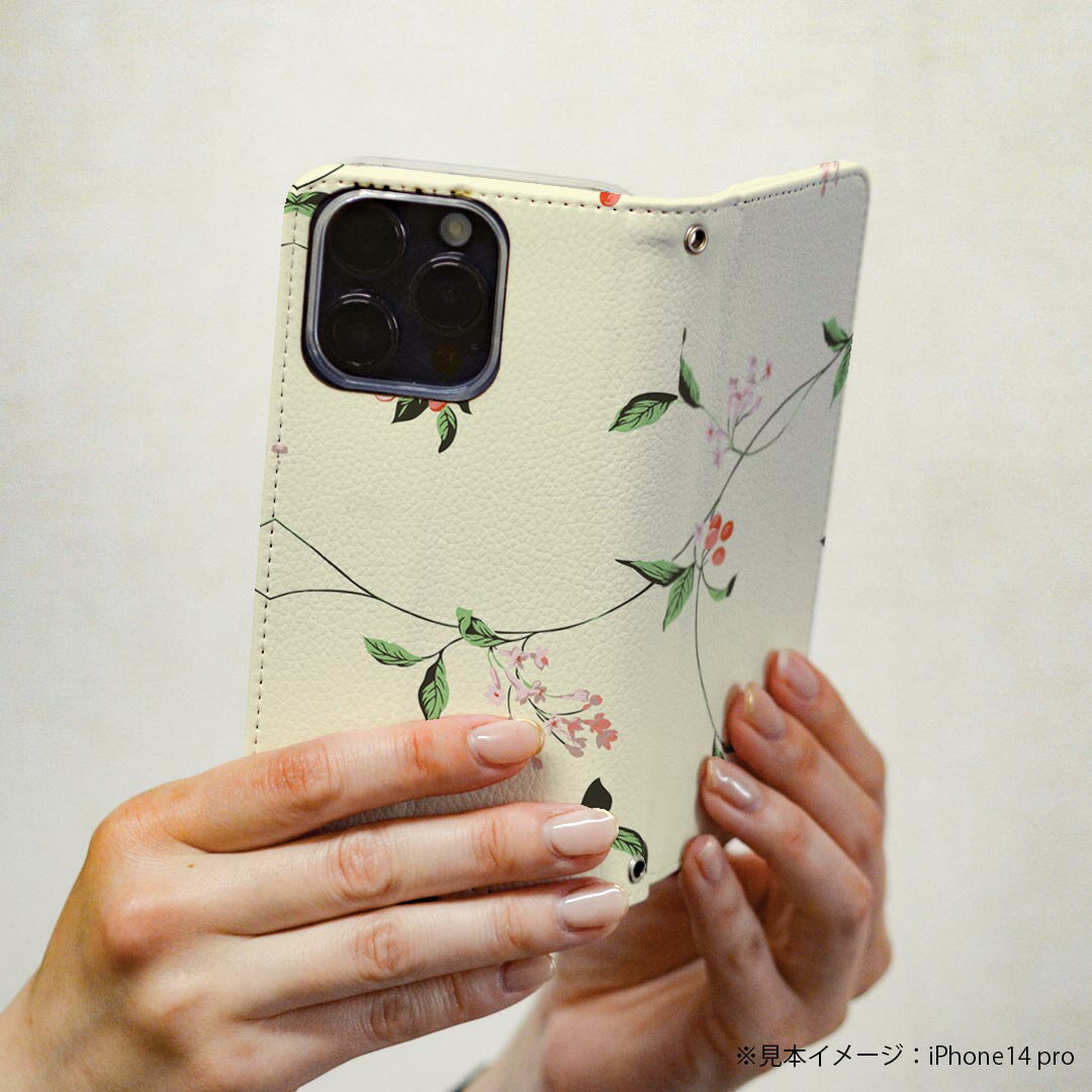 LGV33 Qua phone PX キュア フォン lgv33 専用 ケース カバー 手帳型 マグネット式 ピタッと閉まる レザーケース カード収納 ポケット igcase 003834 花　シンプル