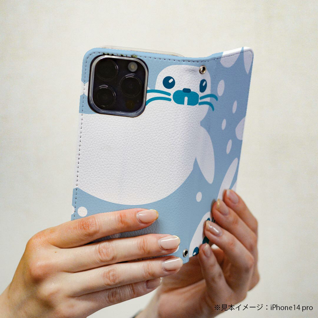 Galaxy S22 SC-51C / SCG13 共通対応 専用 ケース カバー 手帳型 マグネット式 ピタッと閉まる レザーケース sc51c カード収納 ポケット igcase 003893 動物　キャラクター　青