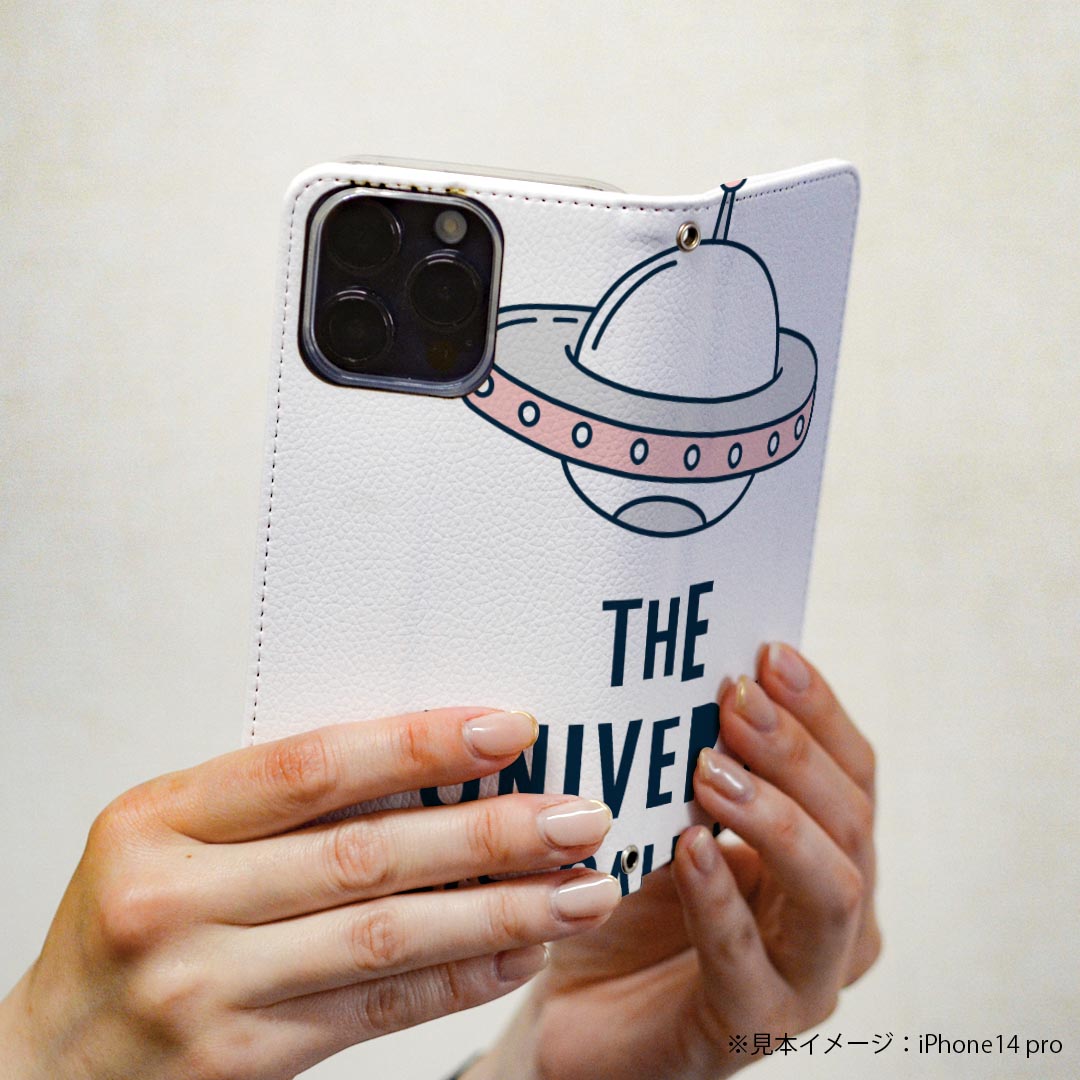 Galaxy A53 5G SC-53C / SCG15 共通対応 専用 ケース カバー 手帳型 マグネット式 ピタッと閉まる レザーケース sc53c カード収納 ポケット igcase 020078 宇宙 宇宙 かわいい ロケット