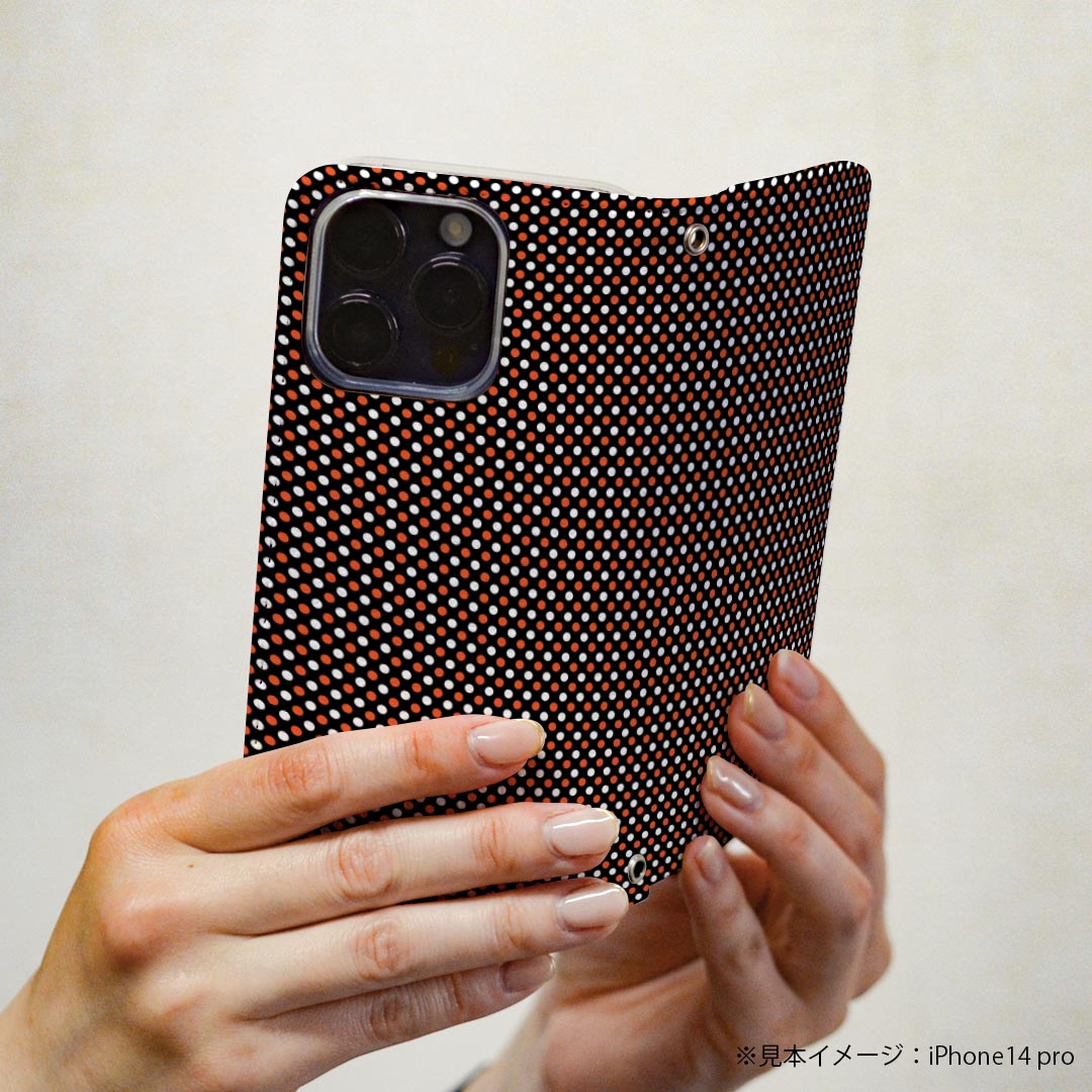 AQUOS R2 SHV42 アクオスアールツー au エーユー 専用 ケース カバー 手帳型 マグネット式 ピタッと閉まる レザーケース カード収納 ポケット igcase 020144 ドット