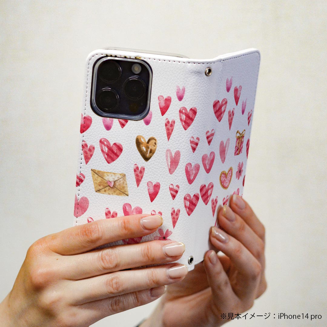 Pixel 8 用 スマホカバー ケース カバー 手帳型 マグネット式 ピタッと閉まる レザーケース カード収納 ポケット 020587 バレンタイン デコレーション