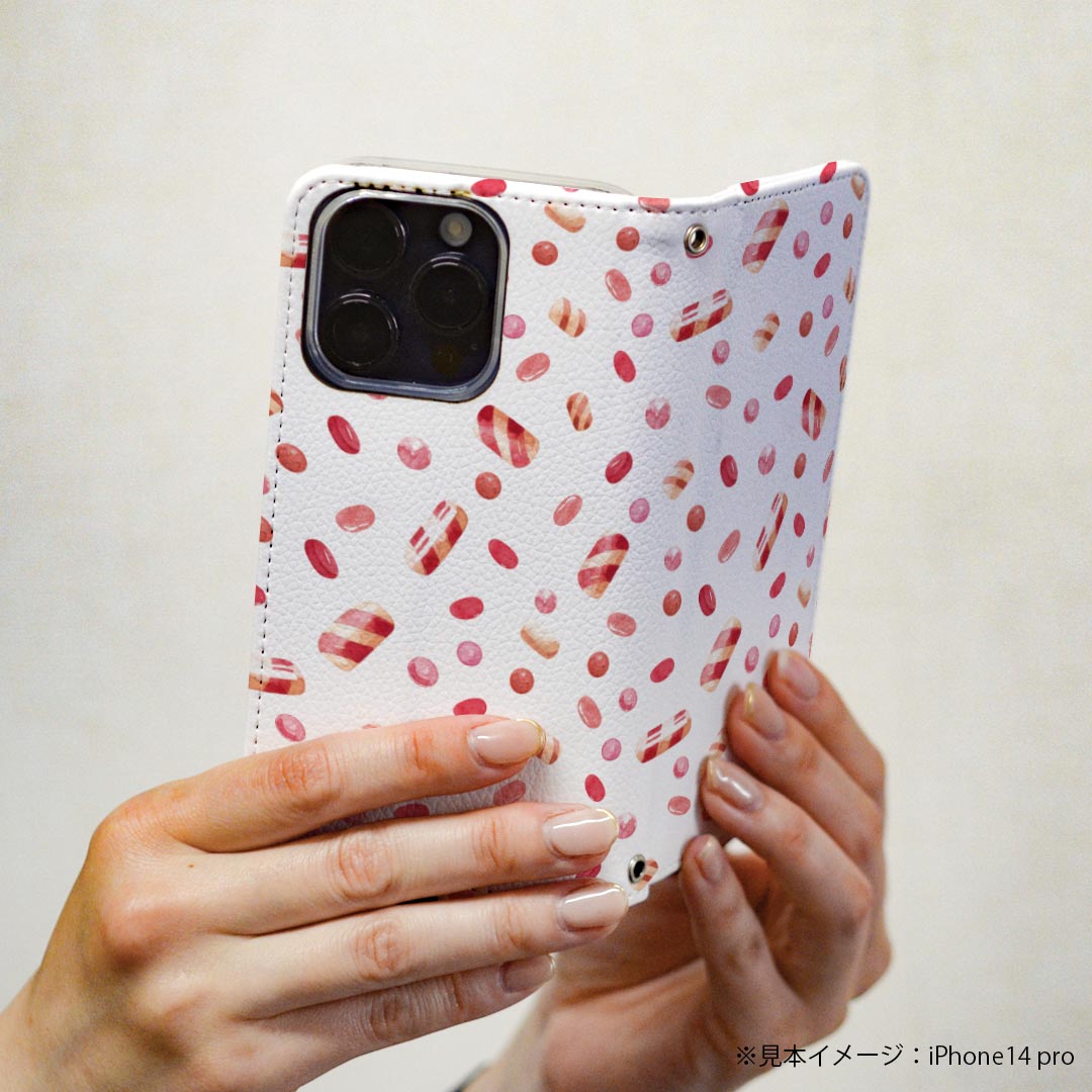 iPhone14plus 6.7 インチ 専用 各キャリア iPhone14 plus プラス 専用 ケース カバー 手帳型 マグネット式 ピタッと閉まる レザーケース カード収納 ポケット igcase 020629 マスクデザイン バレンタイン ハート