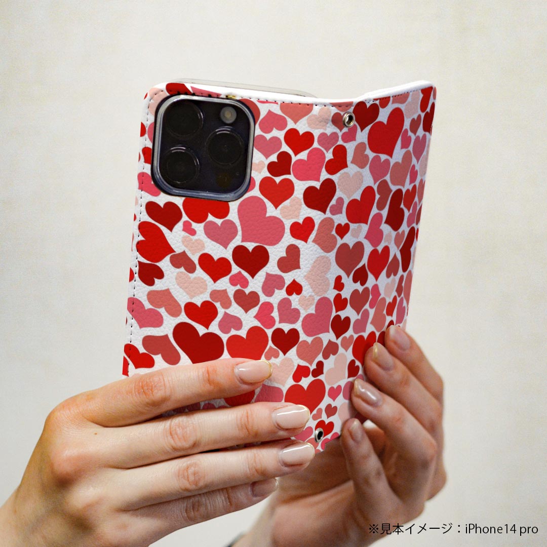 Galaxy S20 5G SCG01 ギャラクシー 専用 ケース カバー 手帳型 マグネット式 ピタッと閉まる レザーケース sc02k カード収納 ポケット igcase 020694 マスクデザイン バレンタイン ハート