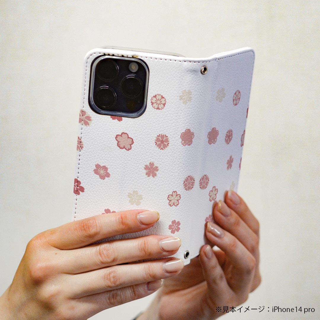 AQUOS sense SH-01K アクオスセンス 専用 ケース カバー 手帳型 マグネット式 ピタッと閉まる レザーケース sh01k カード収納 ポケット igcase 020714 マスクデザイン 春 桜 梅