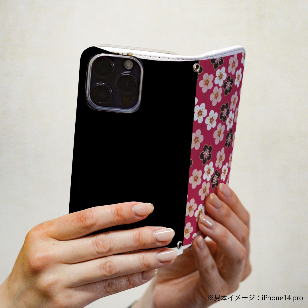 Xperia 10 V SO-52D / SOG11 / A302SO / XQ-DC44 エクスペリア 専用 ケース カバー 手帳型 マグネット式 ピタッと閉まる レザーケース so52d カード収納 ポケット igcase 020725 マスクデザイン 春 桜 梅