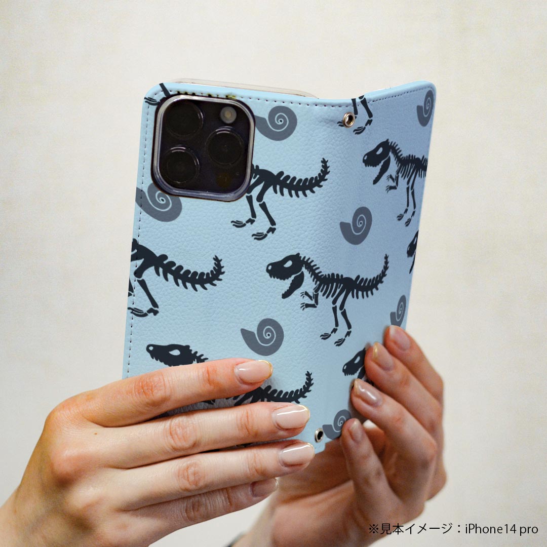 Galaxy A20 SCV46 ギャラクシーA20 専用 ケース カバー 手帳型 マグネット式 ピタッと閉まる レザーケース sc02k カード収納 ポケット igcase 020756 マスクデザイン 恐竜 ダイナソー Dinosaurs