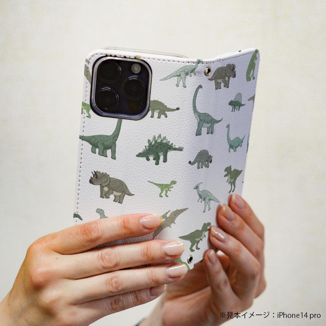 Galaxy S20 5G SCG01 ギャラクシー 専用 ケース カバー 手帳型 マグネット式 ピタッと閉まる レザーケース sc02k カード収納 ポケット igcase 020763 マスクデザイン 恐竜 ダイナソー Dinosaurs