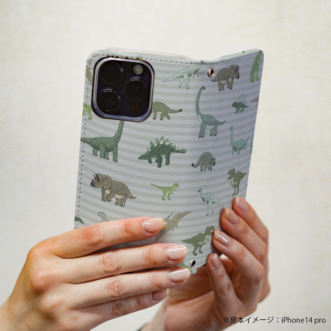 iPhoneX iPhone 10 アイフォーン エックス　テン 専用 ケース カバー 手帳型 マグネット式 ピタッと閉まる レザーケース iphone x カード収納 ポケット igcase 020765 マスクデザイン 恐竜 ダイナソー Dinosaurs