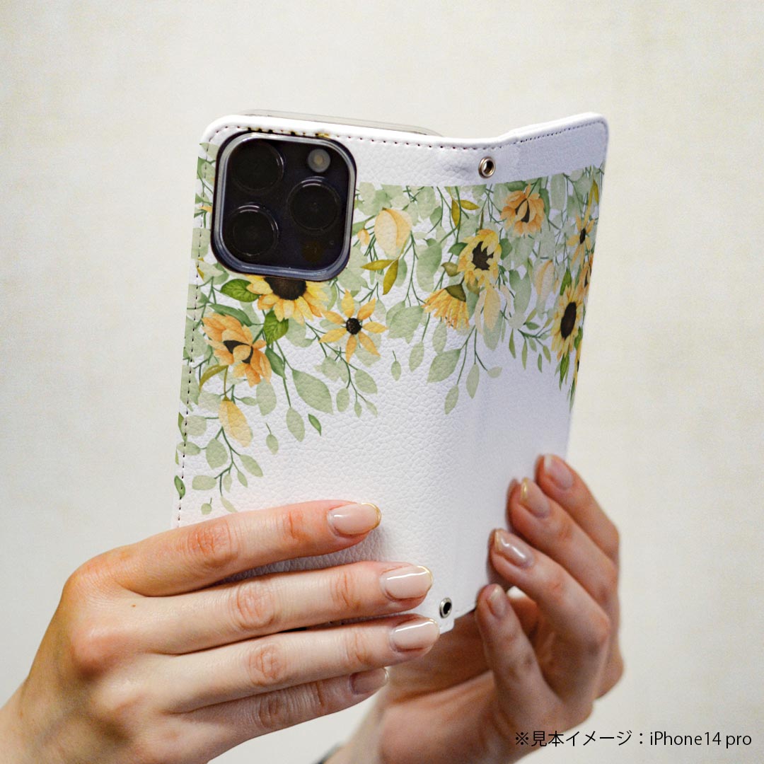 AQUOS zero2 SHV47 アクオス ゼロツー shv47 専用 ケース カバー 手帳型 マグネット式 ピタッと閉まる レザーケース カード収納 ポケット igcase 020797 マスクデザイン 夏 花 向日葵