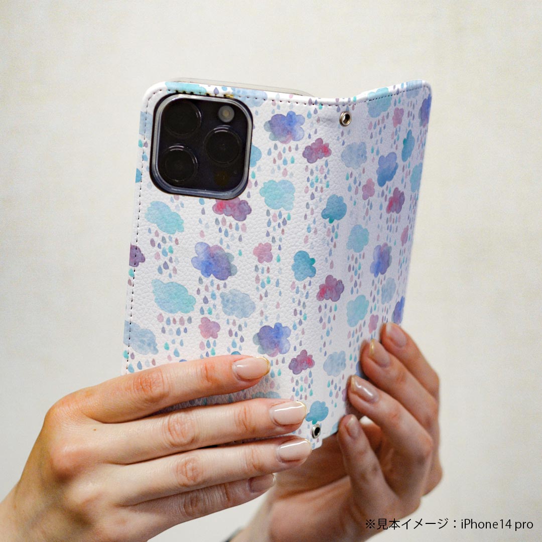 AQUOS zero2 SHV47 アクオス ゼロツー shv47 専用 ケース カバー 手帳型 マグネット式 ピタッと閉まる レザーケース カード収納 ポケット igcase 020828 マスクデザイン 梅雨 rainy season