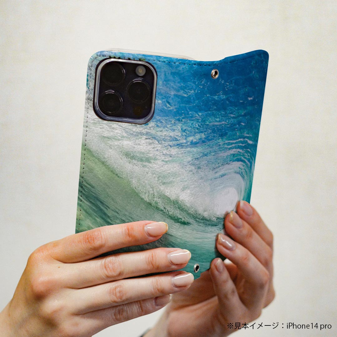 Google Pixel 9 Pro XL 専用 ケース カバー 手帳型 マグネット式 ピタッと閉まる レザーケース pixel9proxl カード収納 ポケット igcase 022946 海　波　写真