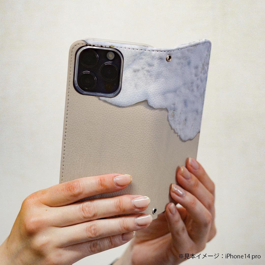 BASIO active3 KYG04 ベイシオ アクティブ3 ケース カバー 手帳型 マグネット式 ピタッと閉まる レザーケース kyg04 カード収納 ポケット igcase 022950 波　海　景色　写真