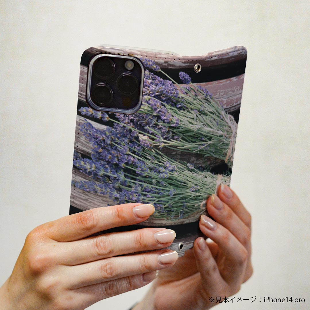 Galaxy S22 SC-51C / SCG13 共通対応 専用 ケース カバー 手帳型 マグネット式 ピタッと閉まる レザーケース sc51c カード収納 ポケット igcase 022964 ドライフラワー　写真　花