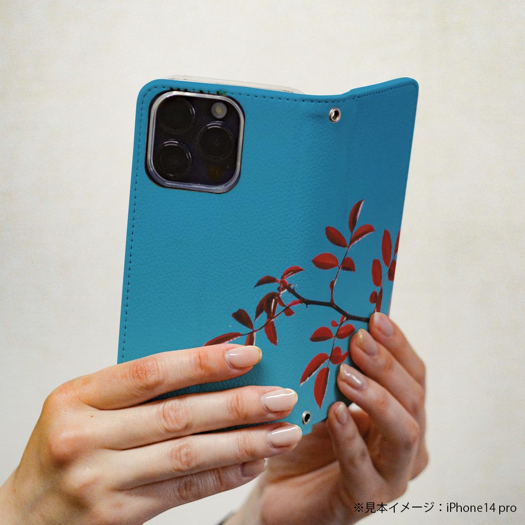 Xperia XZ2 Premium SO-04K 専用 ケース カバー 手帳型 マグネット式 ピタッと閉まる レザーケース so04k カード収納 ポケット igcase 023016 花　葉っぱ　植物