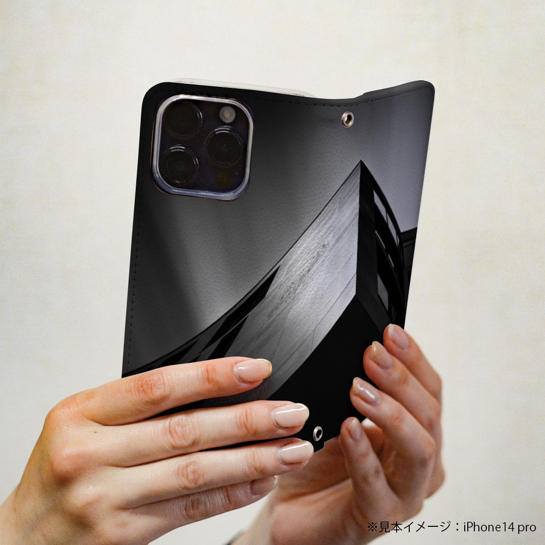 Google Pixel 9 Pro XL 専用 ケース カバー 手帳型 マグネット式 ピタッと閉まる レザーケース pixel9proxl カード収納 ポケット igcase 023027 モノクロ　建築物