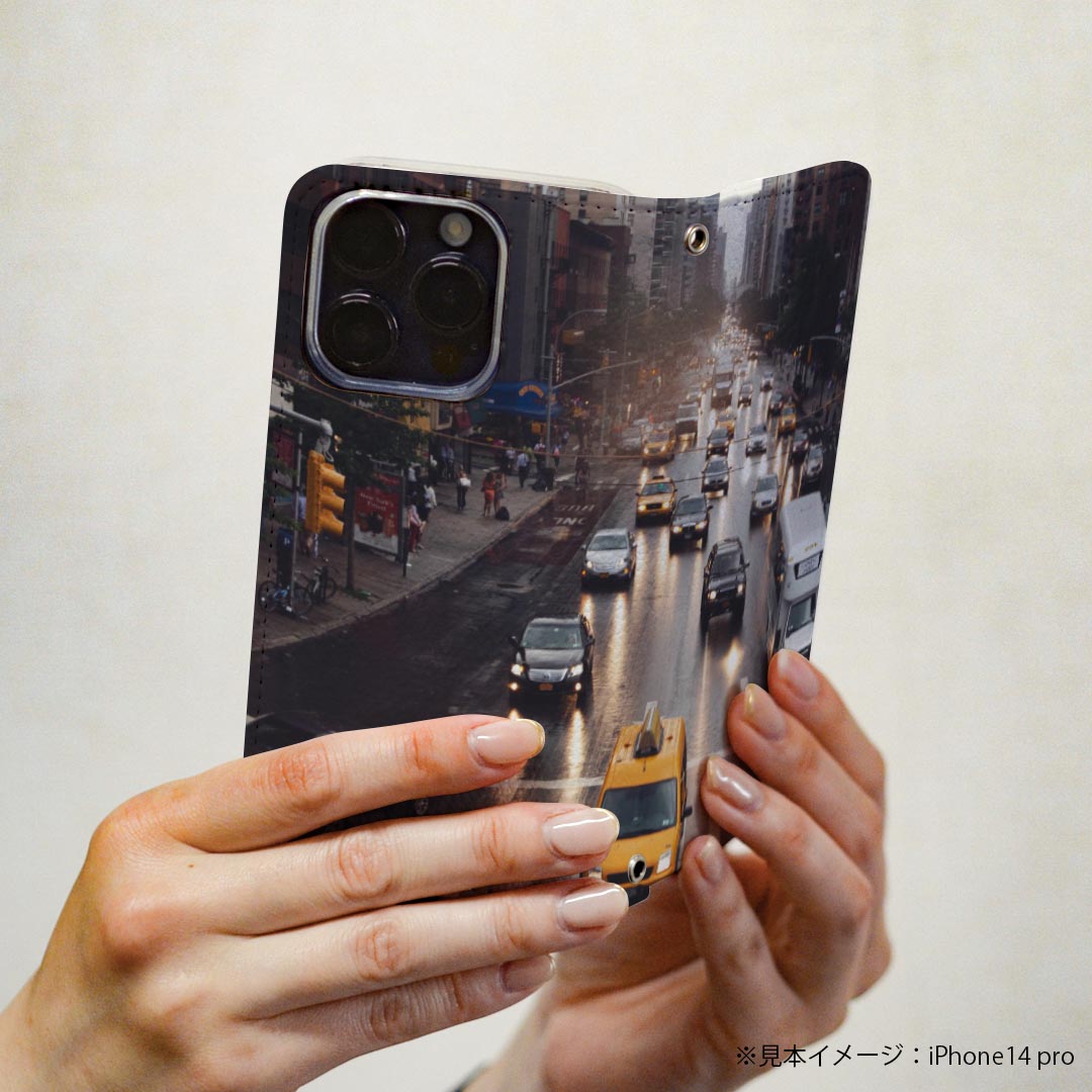 arrows NX F-01K アローズ NX 専用 ケース カバー 手帳型 マグネット式 ピタッと閉まる レザーケース f01k カード収納 ポケット igcase 023075 都市　風景　写真　車