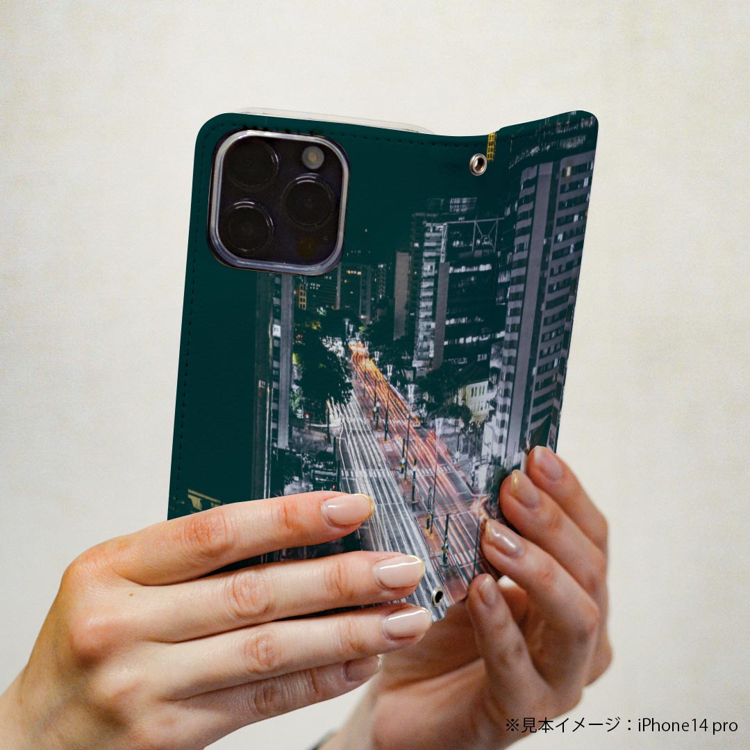 Galaxy Note8 SC-01K ギャラクシー ノートエイト sc01k 専用 ケース カバー 手帳型 マグネット式 ピタッと閉まる レザーケース カード収納 ポケット igcase 023076 都市　風景　写真　車