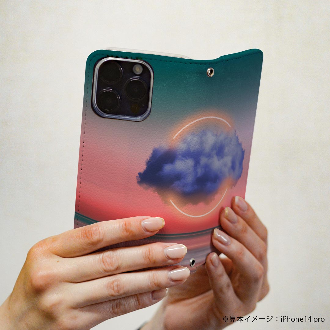 Google Pixel 9 Pro XL 専用 ケース カバー 手帳型 マグネット式 ピタッと閉まる レザーケース pixel9proxl カード収納 ポケット igcase 023133 雲　ネオン