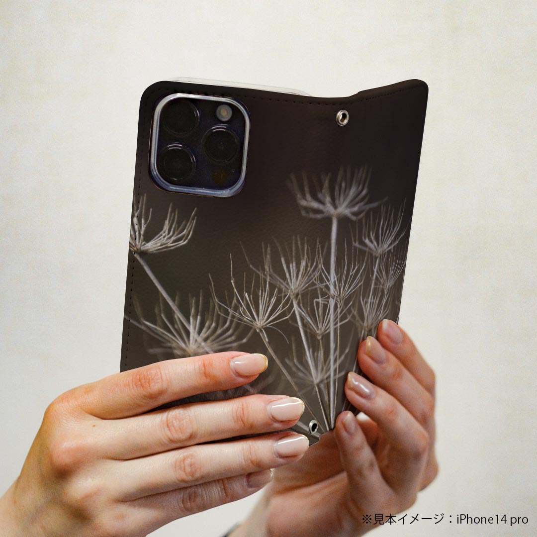 Galaxy S23 Ultra SC-52D SCG20 用 ケース カバー 手帳型 マグネット式 ピタッと閉まる レザーケース sc52d カード収納 ポケット 023238 植物　写真