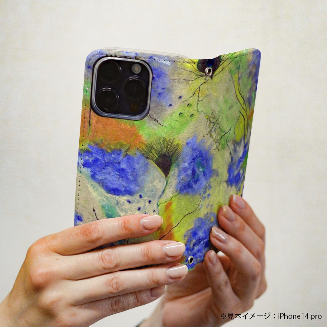 Galaxy A41 SCV48 ギャラクシー scv48 専用 ケース カバー 手帳型 マグネット式 ピタッと閉まる レザーケース カード収納 ポケット igcase 023288 花　フラワー　柄