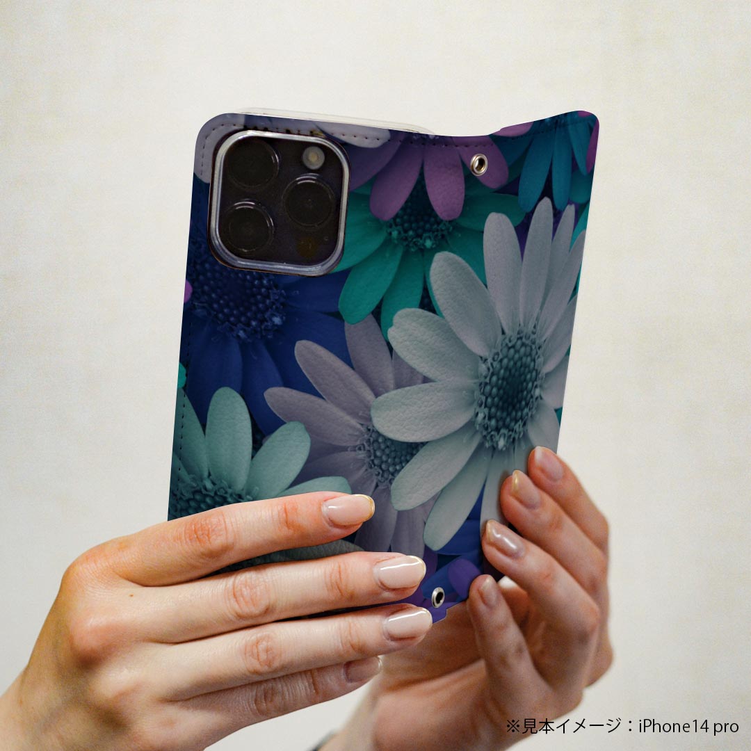 iPhone11 6.1インチ 専用 ケース カバー 手帳型 マグネット式 ピタッと閉まる レザーケース sc02k カード収納 ポケット igcase 023291 花　フラワー