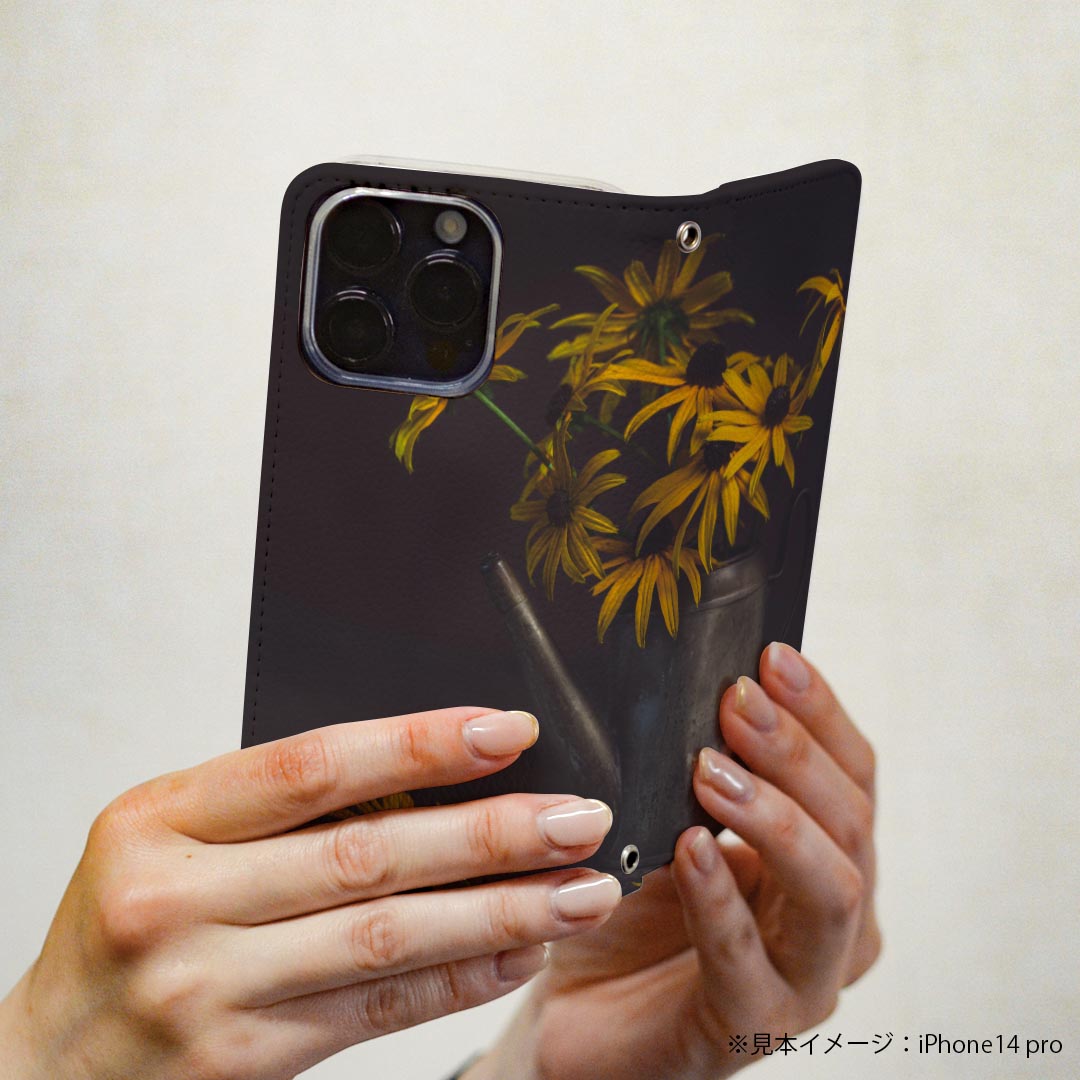 Xperia XZ3 SO-01L エクスペリア XZ3 専用 ケース カバー 手帳型 マグネット式 ピタッと閉まる レザーケース so01l カード収納 ポケット igcase 023355 花　フラワー