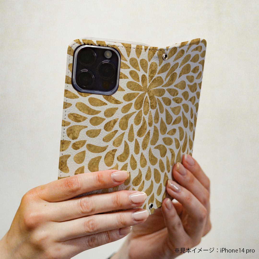 Xperia XZ2 SO-03K エクスペリア XZ2 専用 ケース カバー 手帳型 マグネット式 ピタッと閉まる レザーケース so03k カード収納 ポケット igcase 023400 花びら　模様　柄