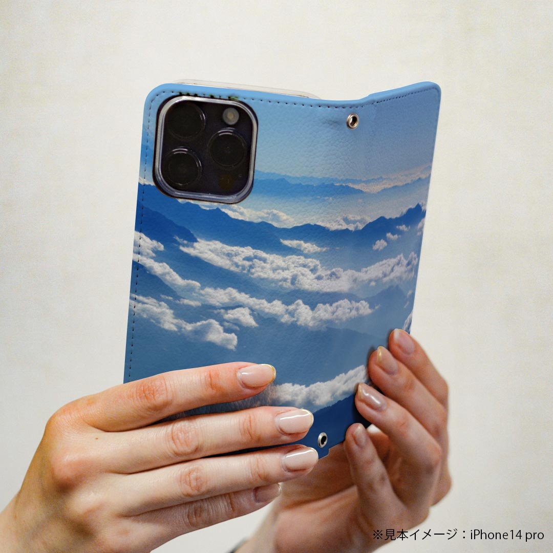 Xperia XZ SO-01J エクスペリア XZ so01j 専用 ケース カバー 手帳型 マグネット式 ピタッと閉まる レザーケース カード収納 ポケット igcase 023611 空　雲　景色
