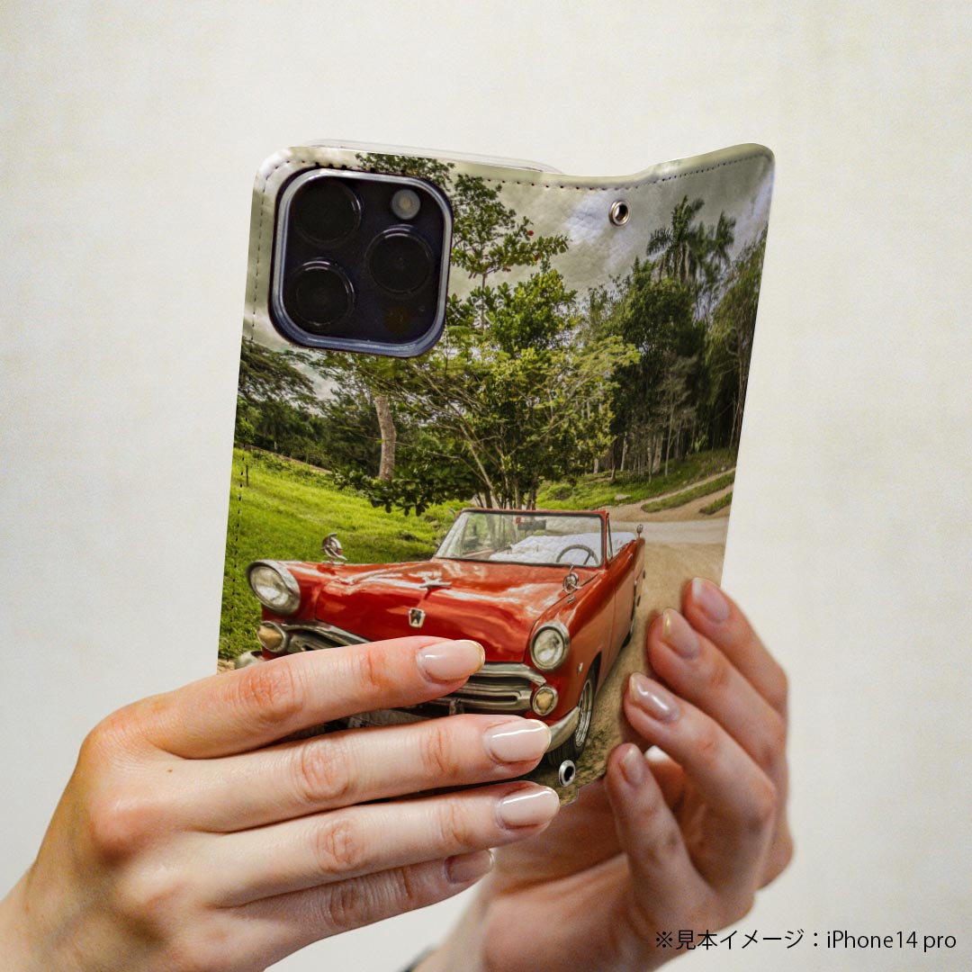 Galaxy S23 Ultra SC-52D SCG20 用 ケース カバー 手帳型 マグネット式 ピタッと閉まる レザーケース sc52d カード収納 ポケット 023621 車　クラシックカー