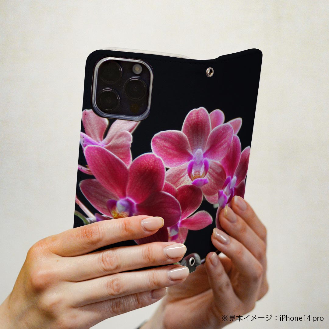 Galaxy A23 5G 用 スマホカバー SC-56C / SCG18 共通対応 ケース カバー 手帳型 マグネット式 ピタッと閉まる レザーケース カード収納 ポケット 023629 花　フラワー