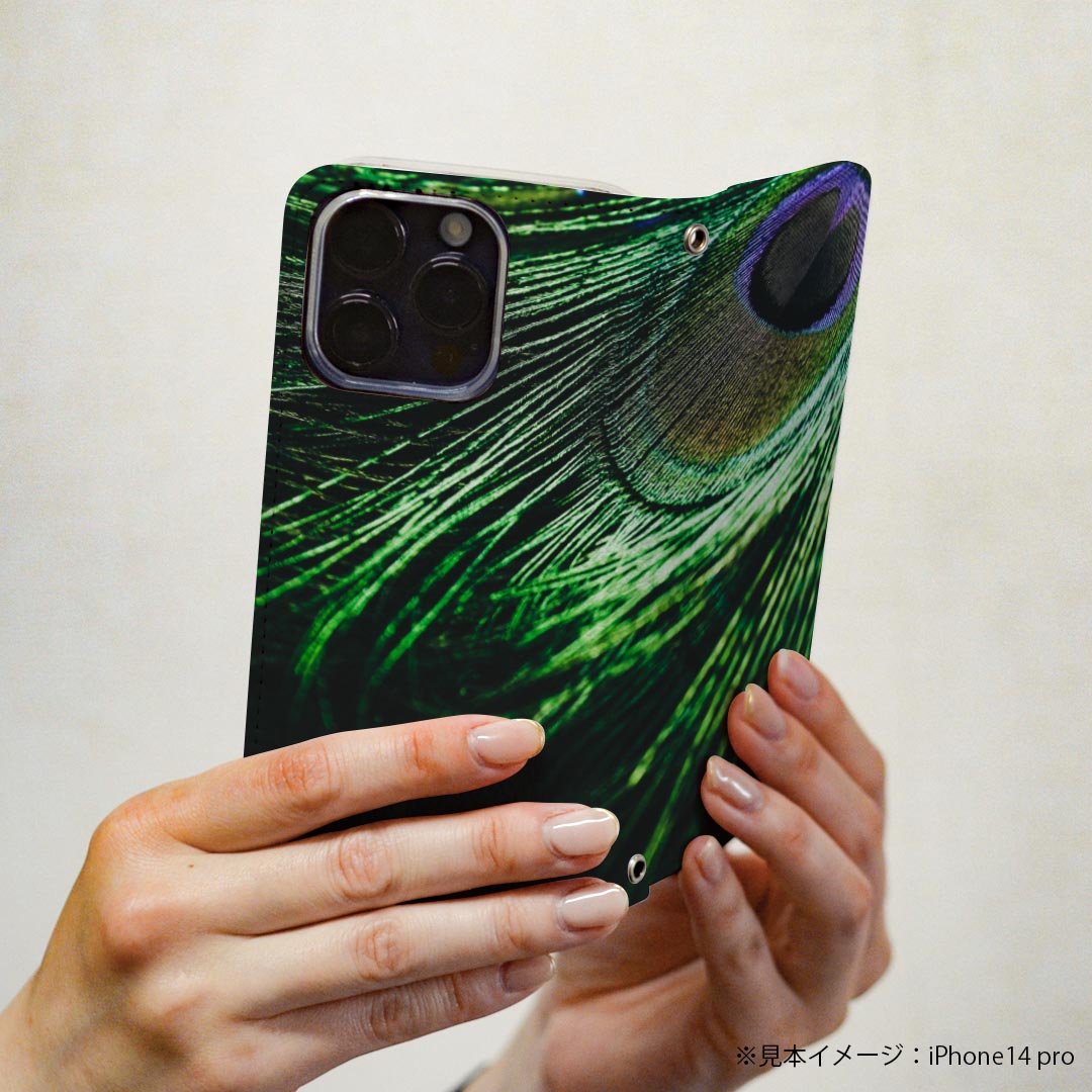 Xperia XZ2 SO-03K エクスペリア XZ2 専用 ケース カバー 手帳型 マグネット式 ピタッと閉まる レザーケース so03k カード収納 ポケット igcase 023657 くじゃく　羽根