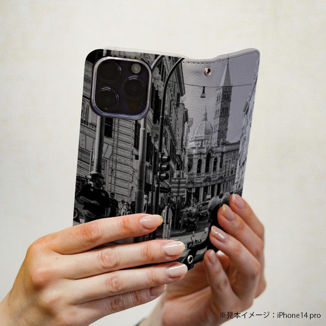 Xperia Ace II SO-41B エクスペリア 専用 ケース カバー 手帳型 マグネット式 ピタッと閉まる レザーケース so41b カード収納 ポケット igcase 023733 都市　風景